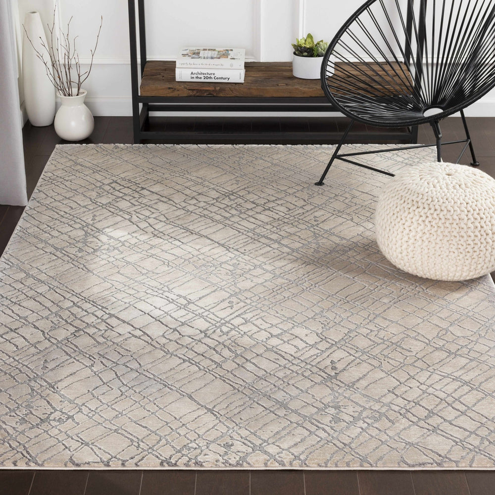 Strykersville Modern Style Beige And Gray Area Rug - The Rug Decor