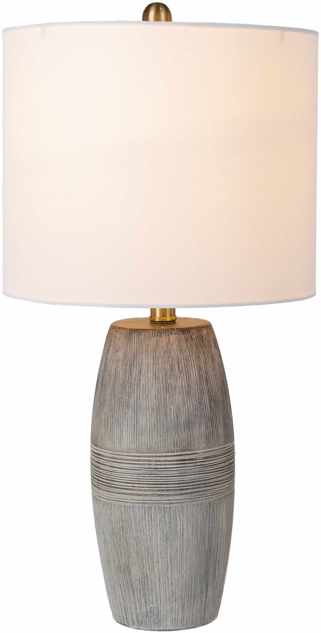 Mabayo Ribbed White Ceramic Table Lamp – Contemporary Accent Lighting