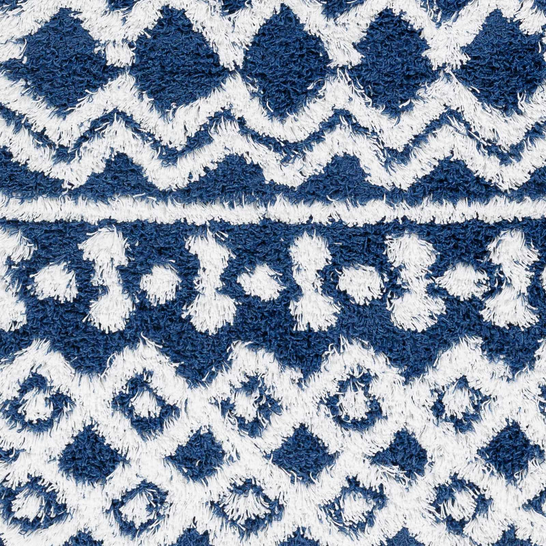 Suke Contemporary Style Blue And White Area Rug - The Rug Decor