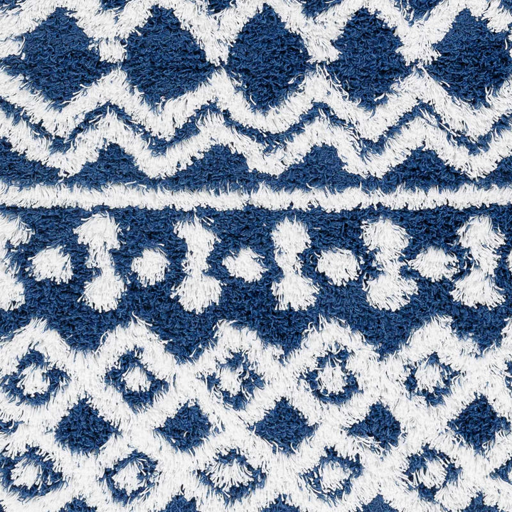 Suke Contemporary Style Blue And White Area Rug - The Rug Decor