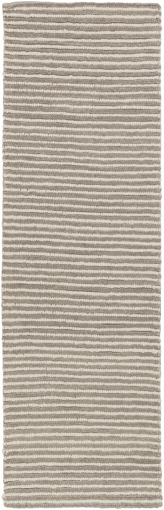 Sula Contemporary Gray And Ivory Stripes Area Rug - The Rug Decor