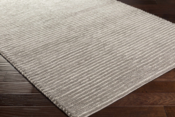 Sula Contemporary Gray And Ivory Stripes Area Rug - The Rug Decor