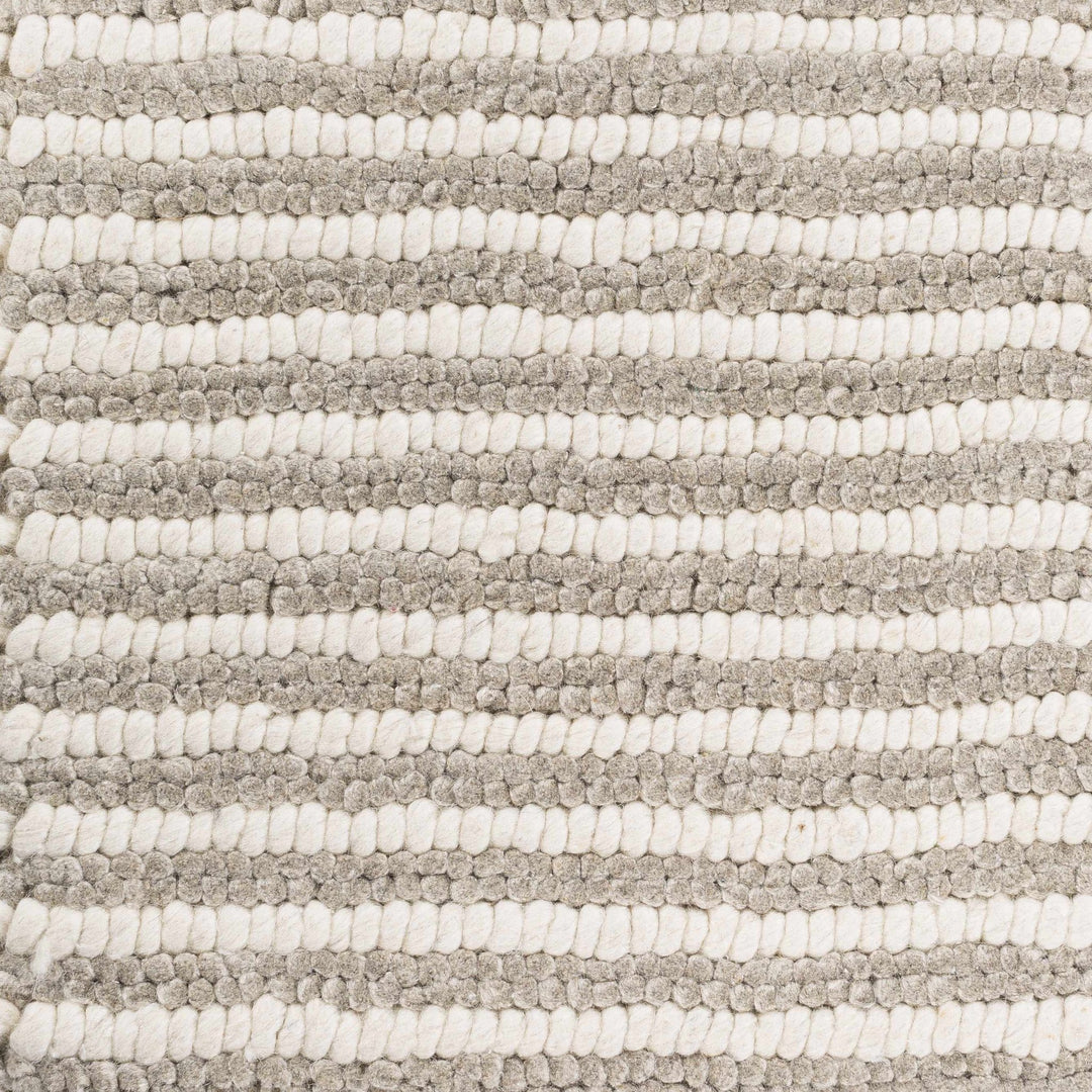 Sula Contemporary Gray And Ivory Stripes Area Rug - The Rug Decor