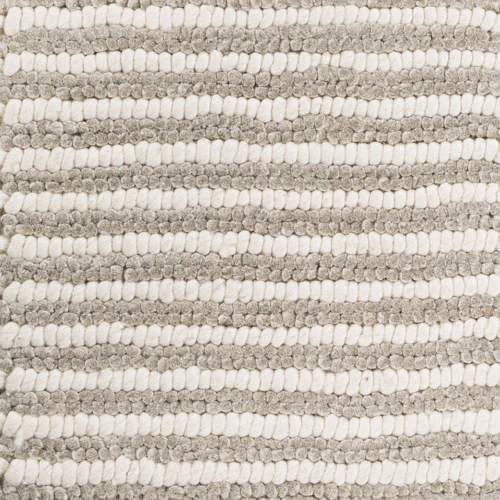 Sula Contemporary Gray And Ivory Stripes Area Rug - The Rug Decor