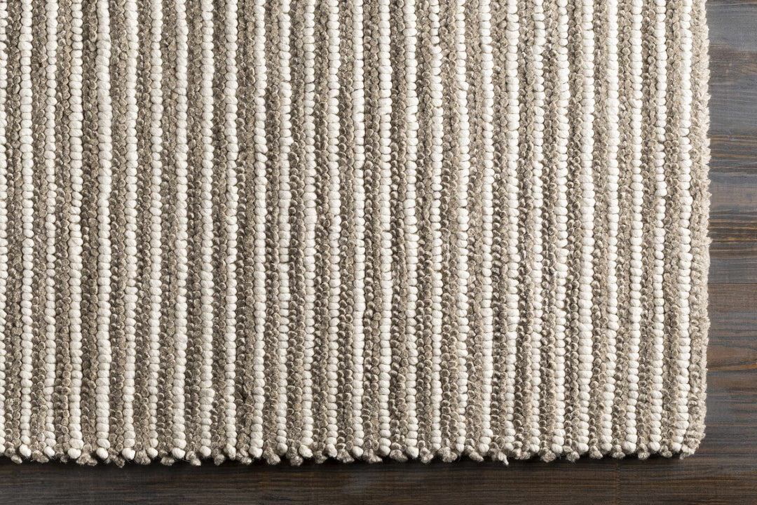 Sula Contemporary Gray And Ivory Stripes Area Rug - The Rug Decor