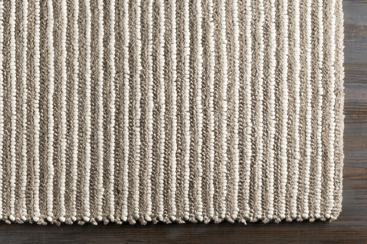 Sula Contemporary Gray And Ivory Stripes Area Rug - The Rug Decor