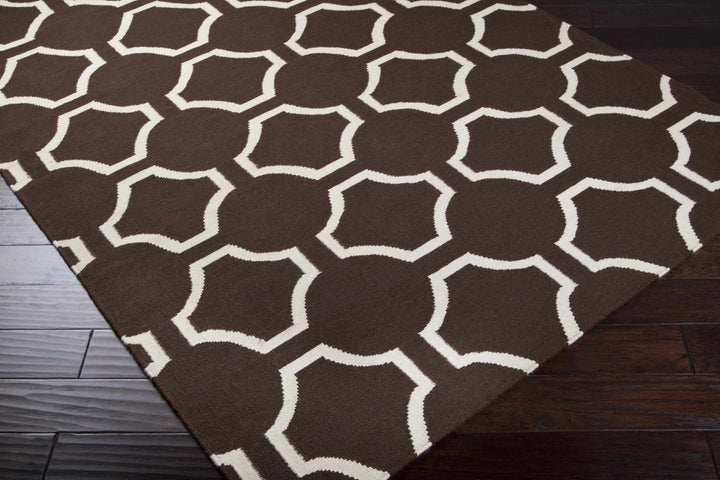Sulligent Contemporary Geometrical Brown And Beige Area Rug