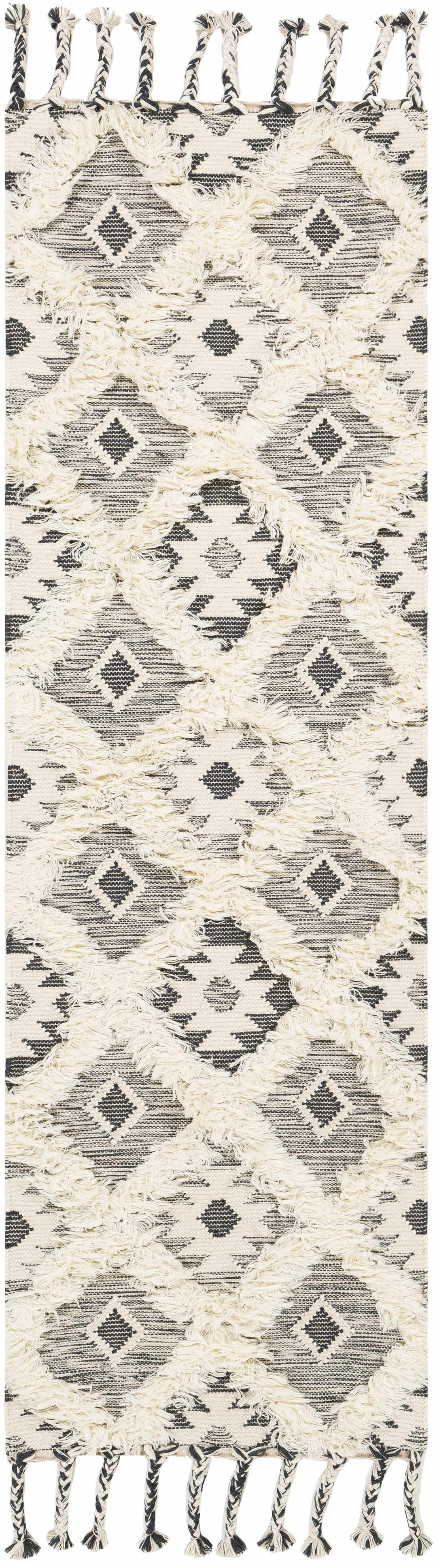 Sultan Modern Style Charcoal And Ivory Hand Woven Area Rug