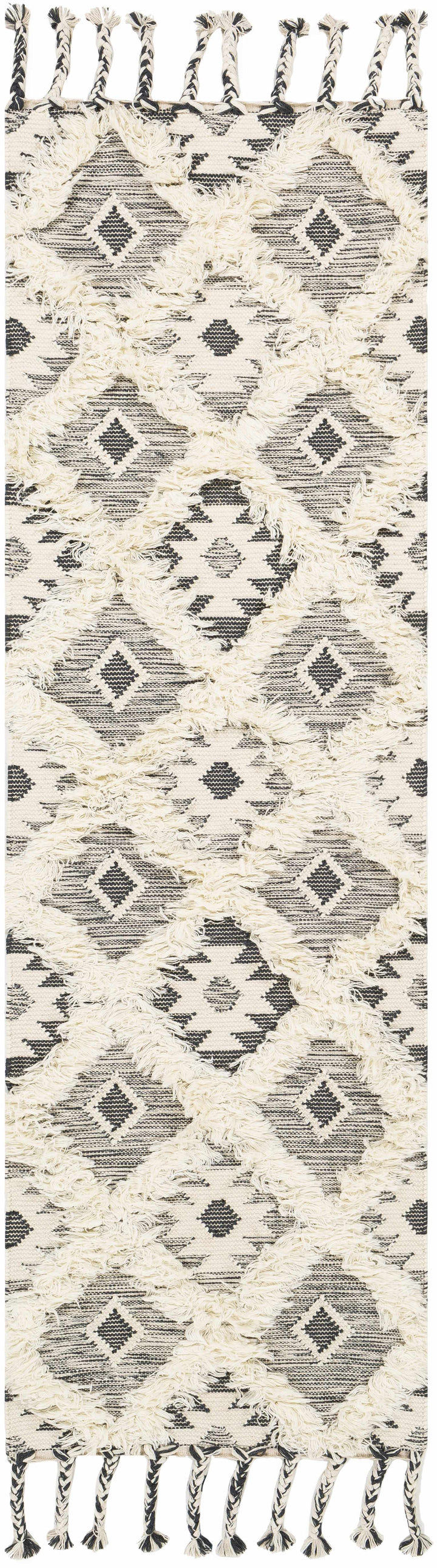 Sultan Modern Style Charcoal And Ivory Hand Woven Area Rug