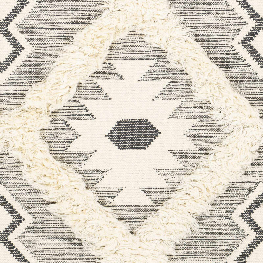 Sultan Modern Style Charcoal And Ivory Hand Woven Area Rug