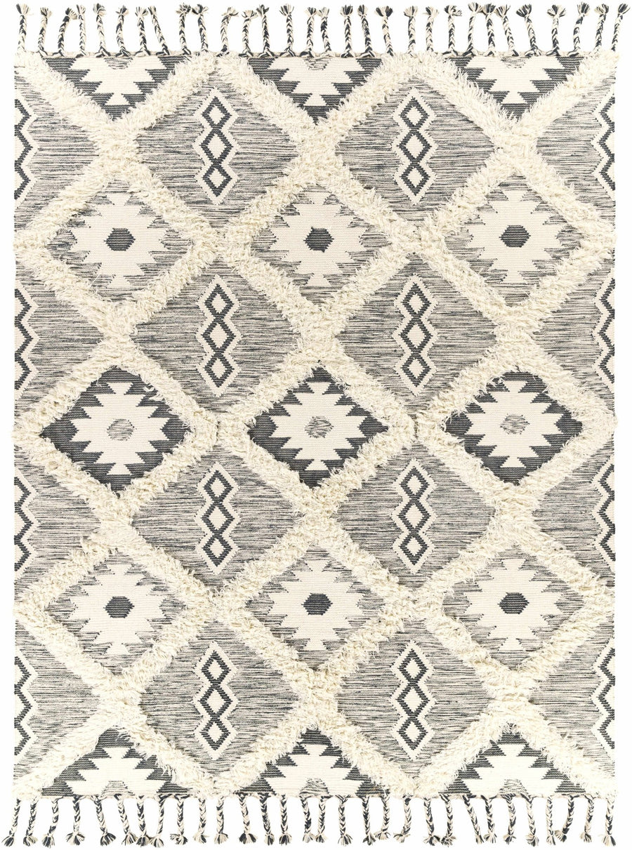 Sultan Modern Style Charcoal And Ivory Hand Woven Area Rug - The Rug Decor