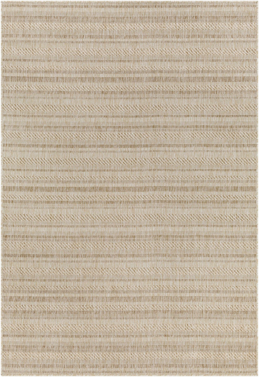 Sultanhisar Contemporary Style Beige Outdoor Area Rug - The Rug Decor