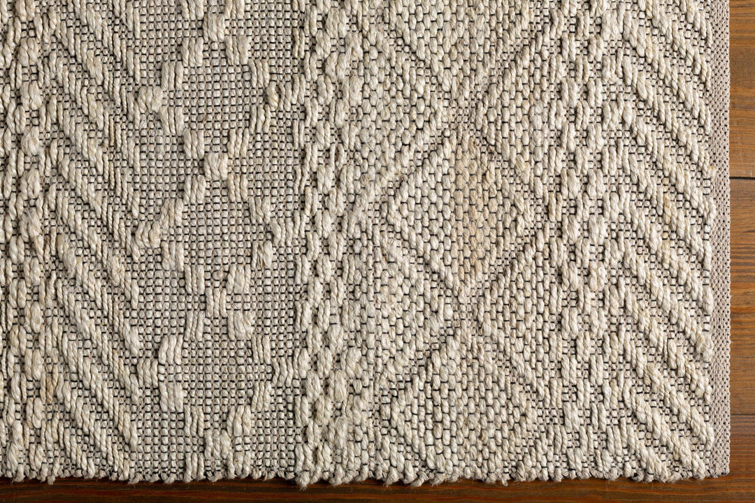 Sungurlu Modern Geometrical Design Ivory Hand Woven Area Rug - The Rug Decor