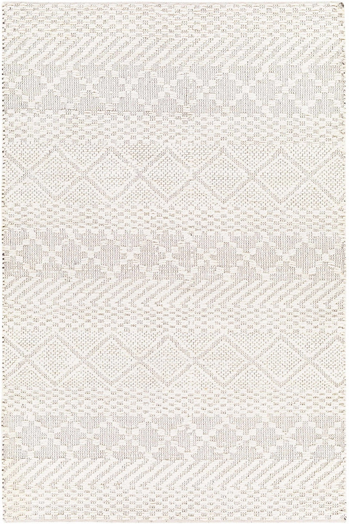 Sungurlu Modern Geometrical Design Ivory Hand Woven Area Rug - The Rug Decor