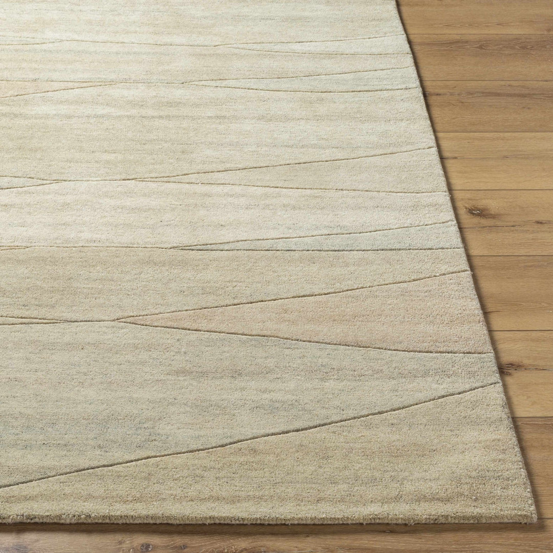 Susie Modern Abstract Design Beige Wool Rug - The Rug Decor