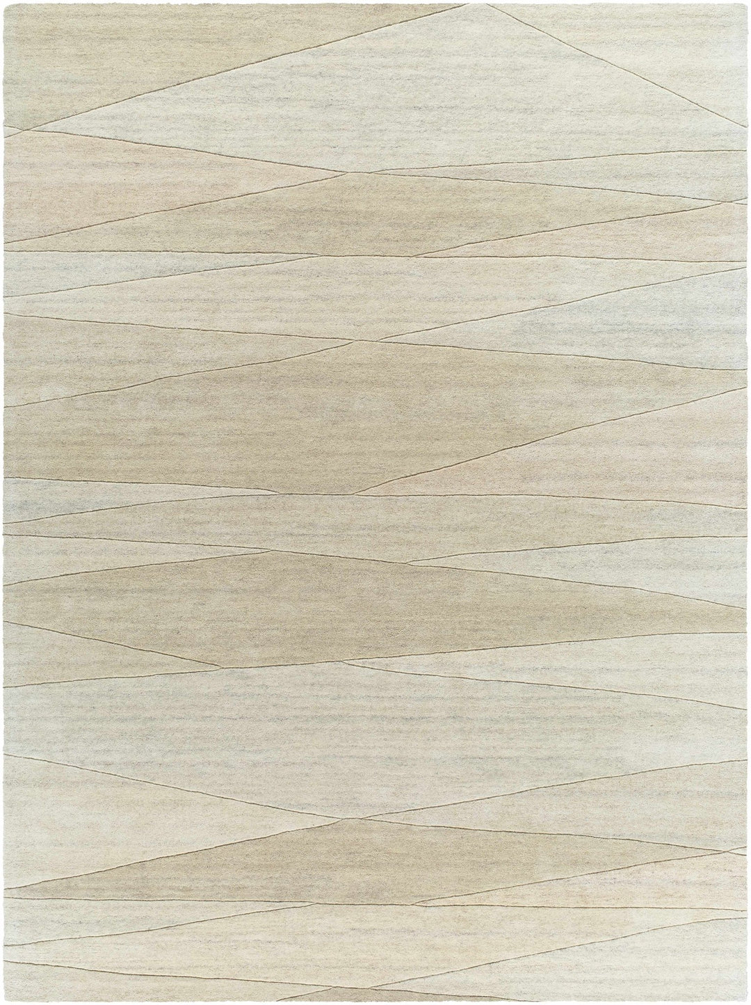 Susie Modern Abstract Design Beige Wool Rug - The Rug Decor
