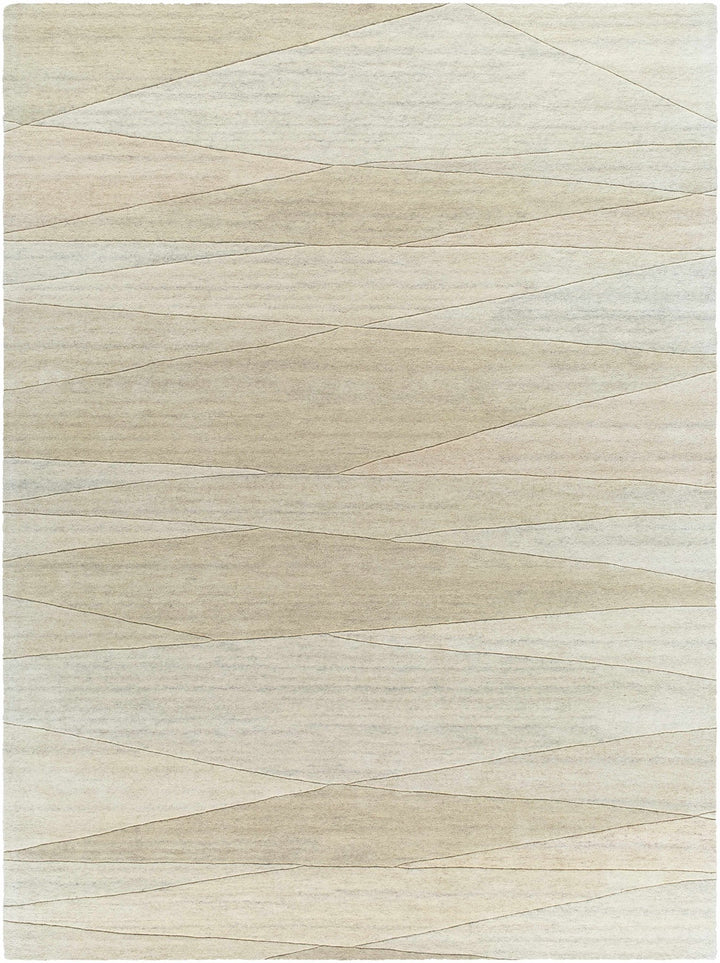 Susie Modern Abstract Design Beige Wool Rug - The Rug Decor