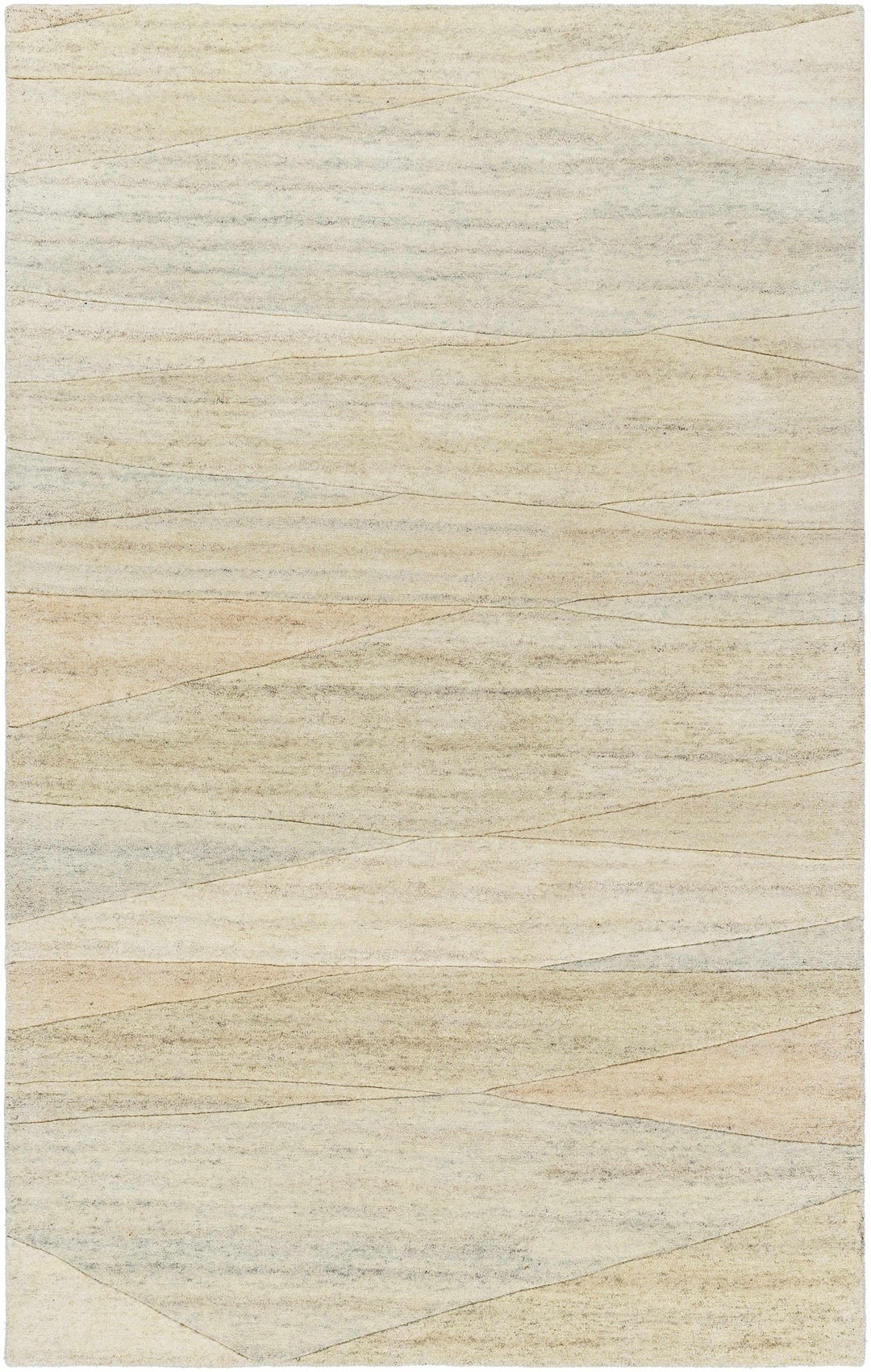 Susie Modern Abstract Design Beige Wool Rug - The Rug Decor
