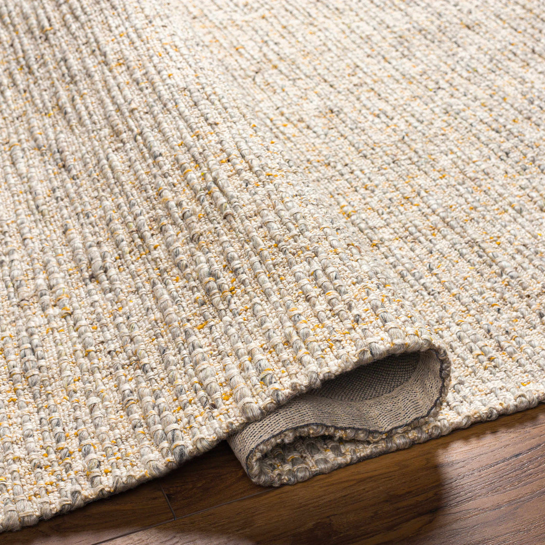 Amiel Modern Solid Design Beige Hand Woven Area Rug