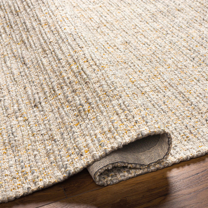 Amiel Modern Solid Design Beige Hand Woven Area Rug