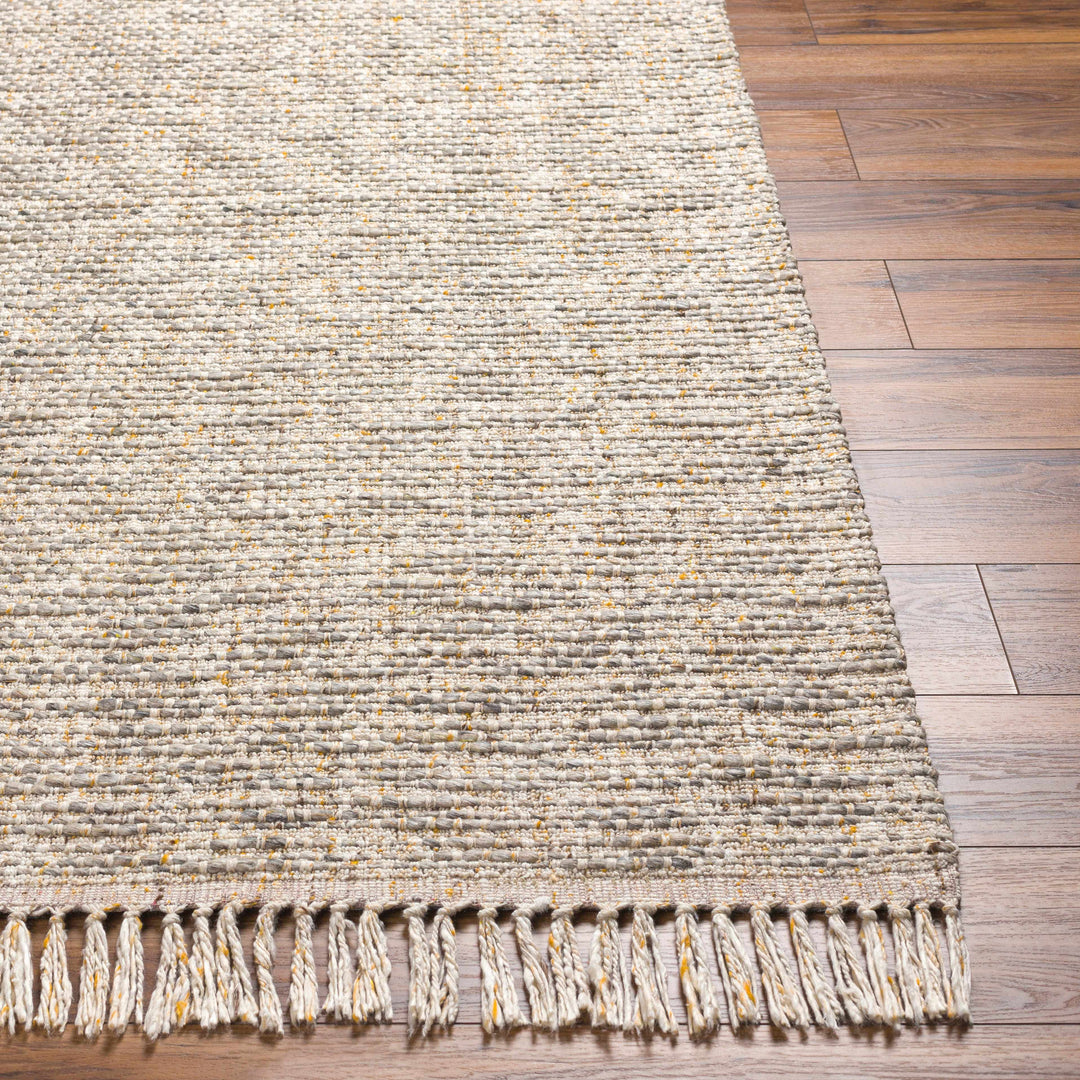 Amiel Modern Solid Design Beige Hand Woven Area Rug