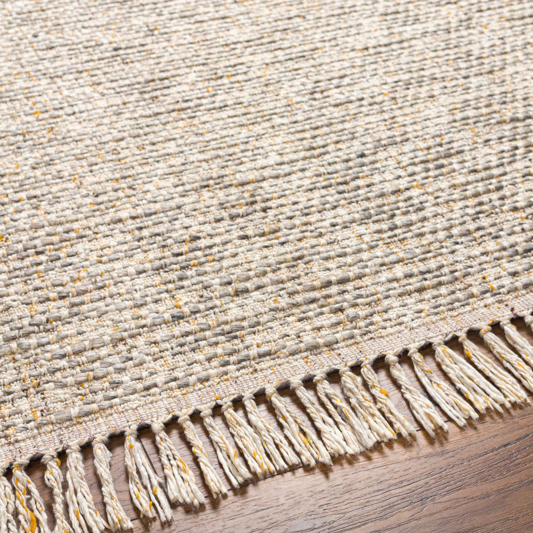 Amiel Modern Solid Design Beige Hand Woven Area Rug