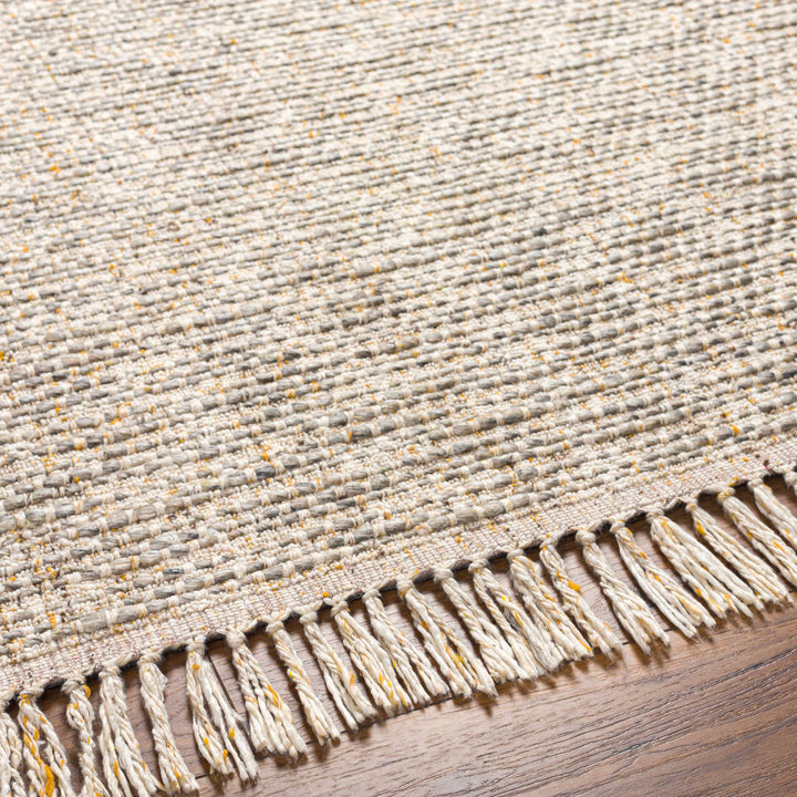 Amiel Modern Solid Design Beige Hand Woven Area Rug