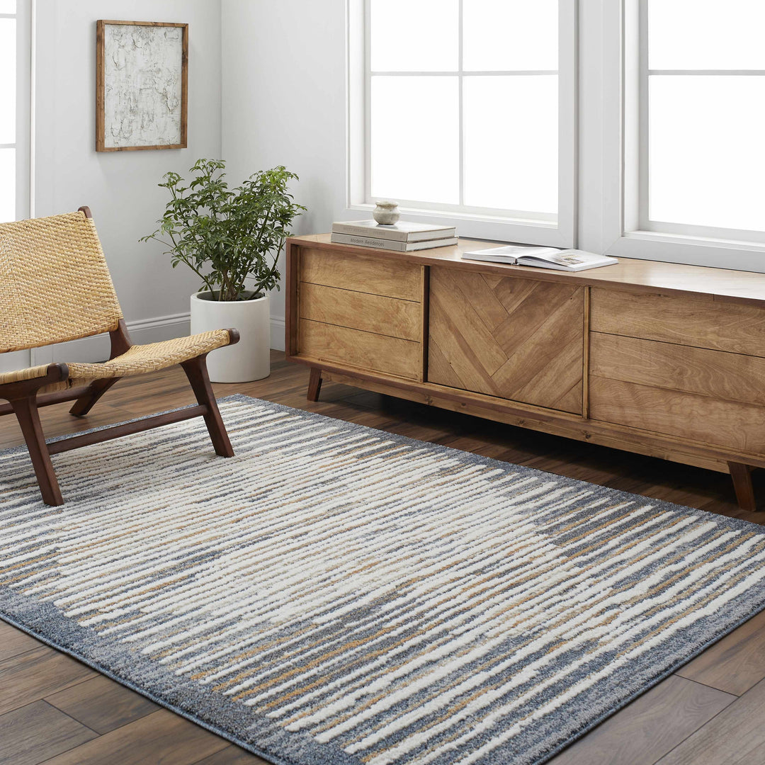 Kylar Contemporary Style Gray And Beige Rug