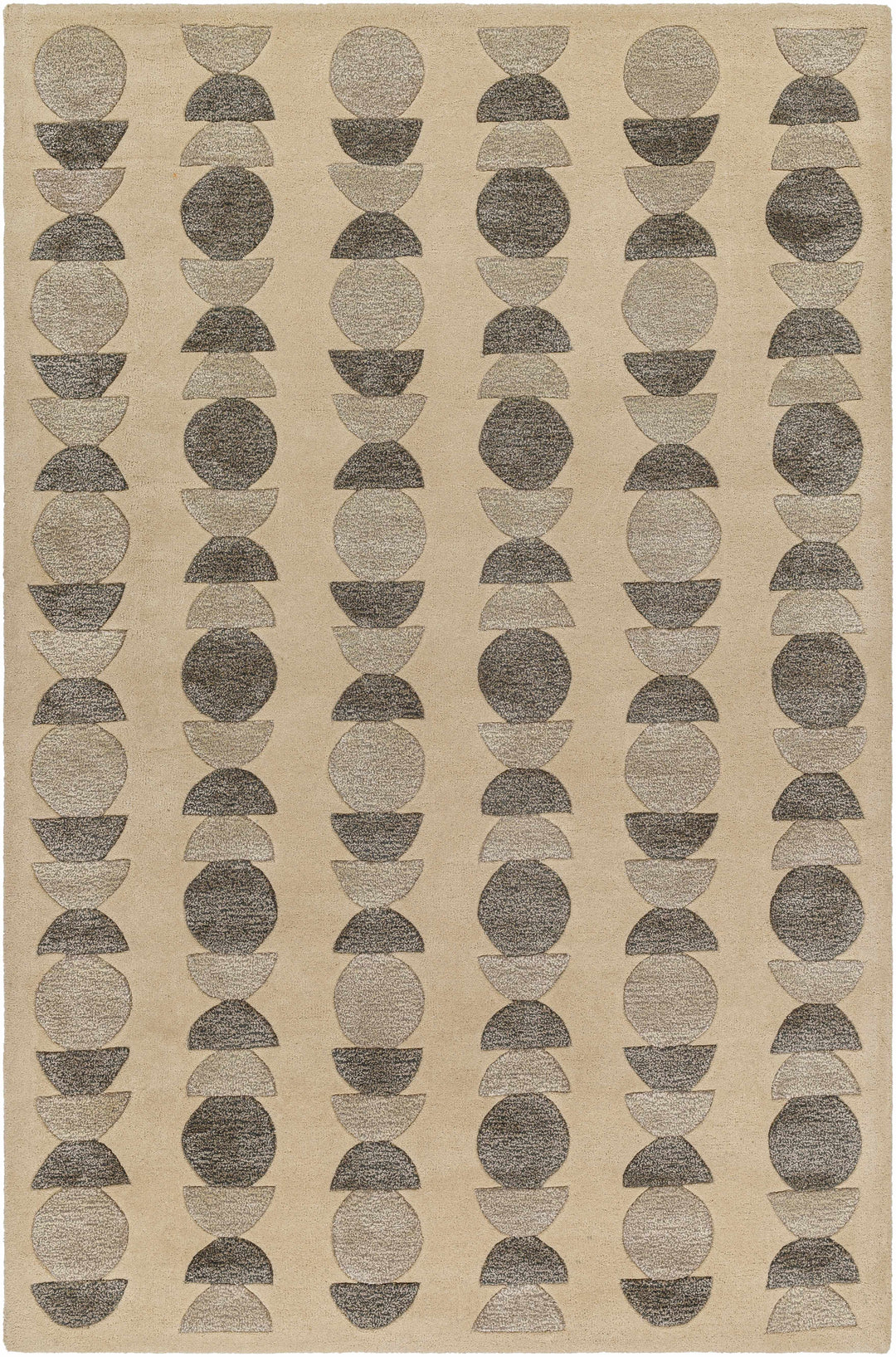 Matt Hand Tufted Contemporary Style Beige And Gray Area Rug