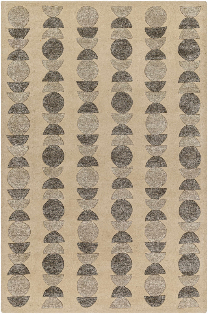Matt Hand Tufted Contemporary Style Beige And Gray Area Rug