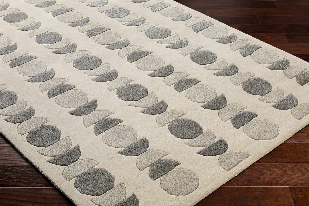 Matt Hand Tufted Contemporary Style Beige And Gray Area Rug