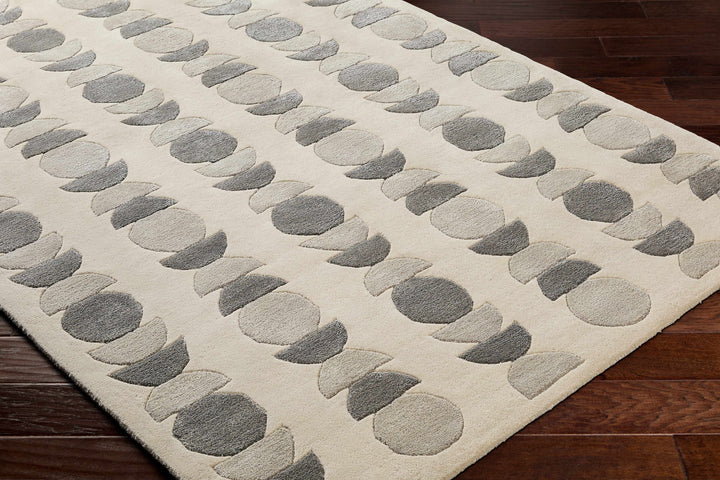 Matt Hand Tufted Contemporary Style Beige And Gray Area Rug