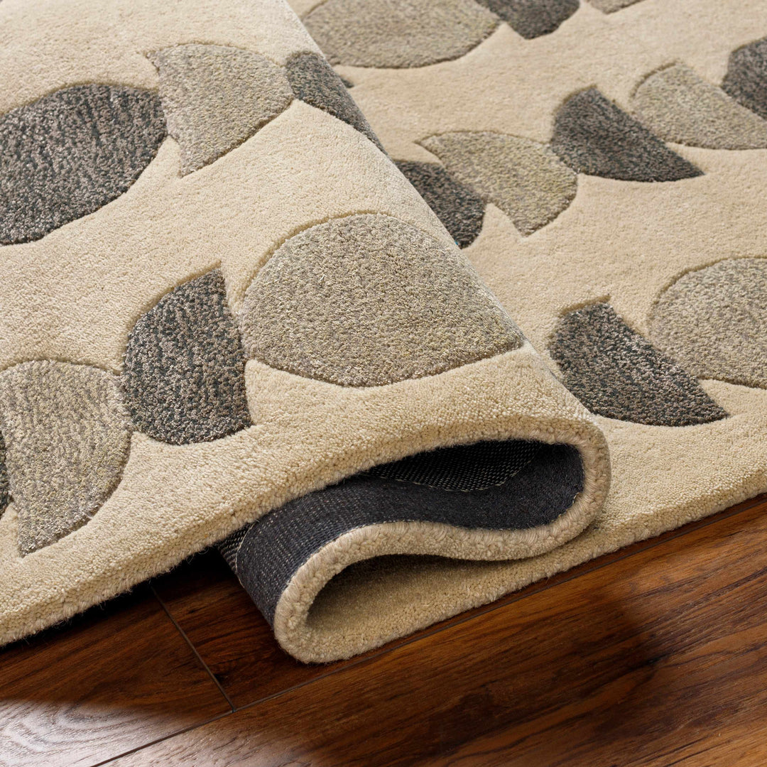 Matt Hand Tufted Contemporary Style Beige And Gray Area Rug
