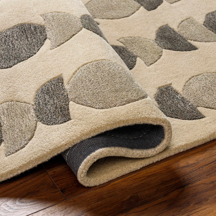 Matt Hand Tufted Contemporary Style Beige And Gray Area Rug