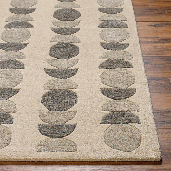 Matt Hand Tufted Contemporary Style Beige And Gray Area Rug