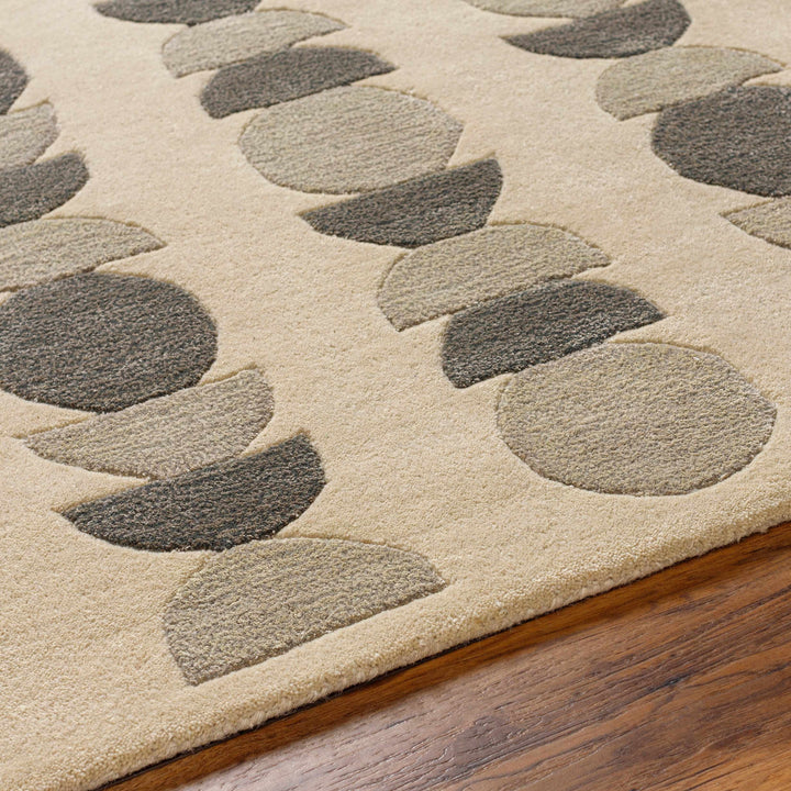Matt Hand Tufted Contemporary Style Beige And Gray Area Rug