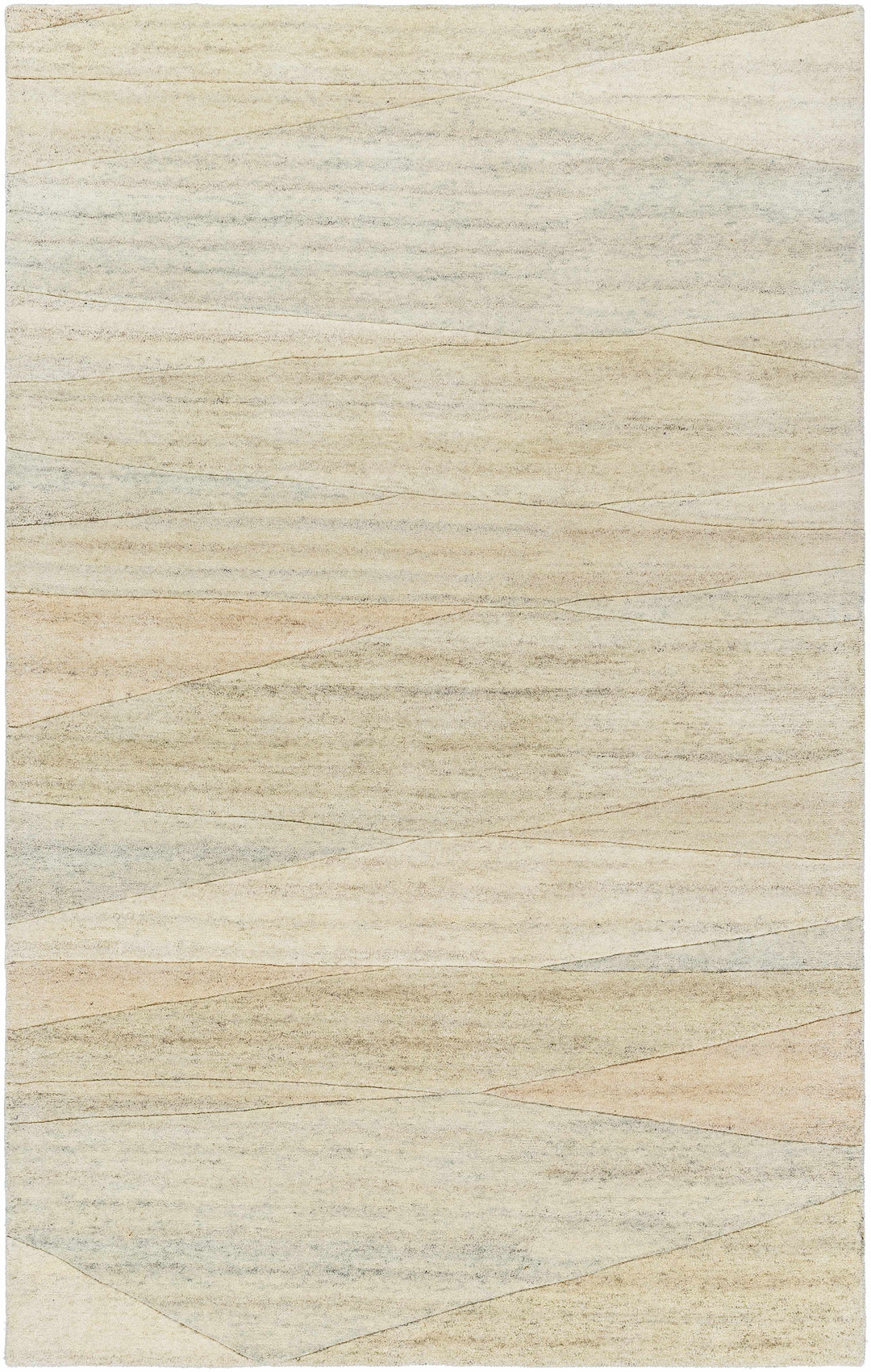 Susie Modern Abstract Design Beige Wool Rug