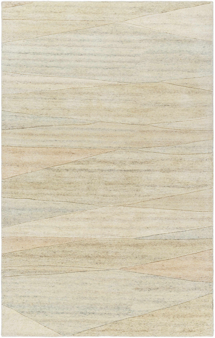 Susie Modern Abstract Design Beige Wool Rug