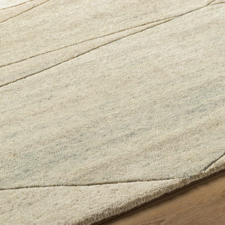 Susie Modern Abstract Design Beige Wool Rug