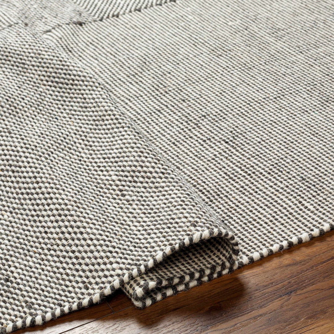 Abhay Modern Style Brown And Iovry Hand Woven Wool Area Rug