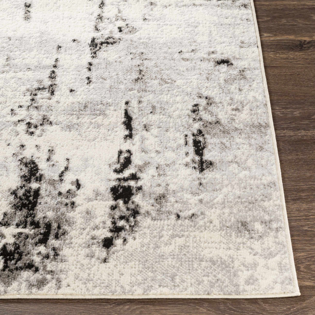 Swansboro Ivory And Black Modern Abstract Design Area Rug - The Rug Decor