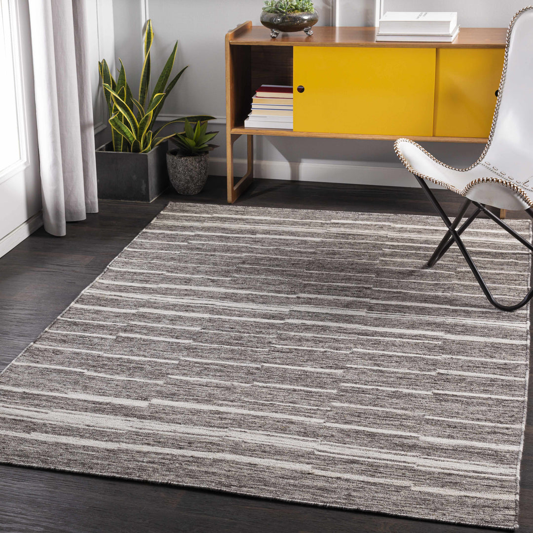 Swavesey Modern Style Brown And Ivory Hand Woven Area Rug
