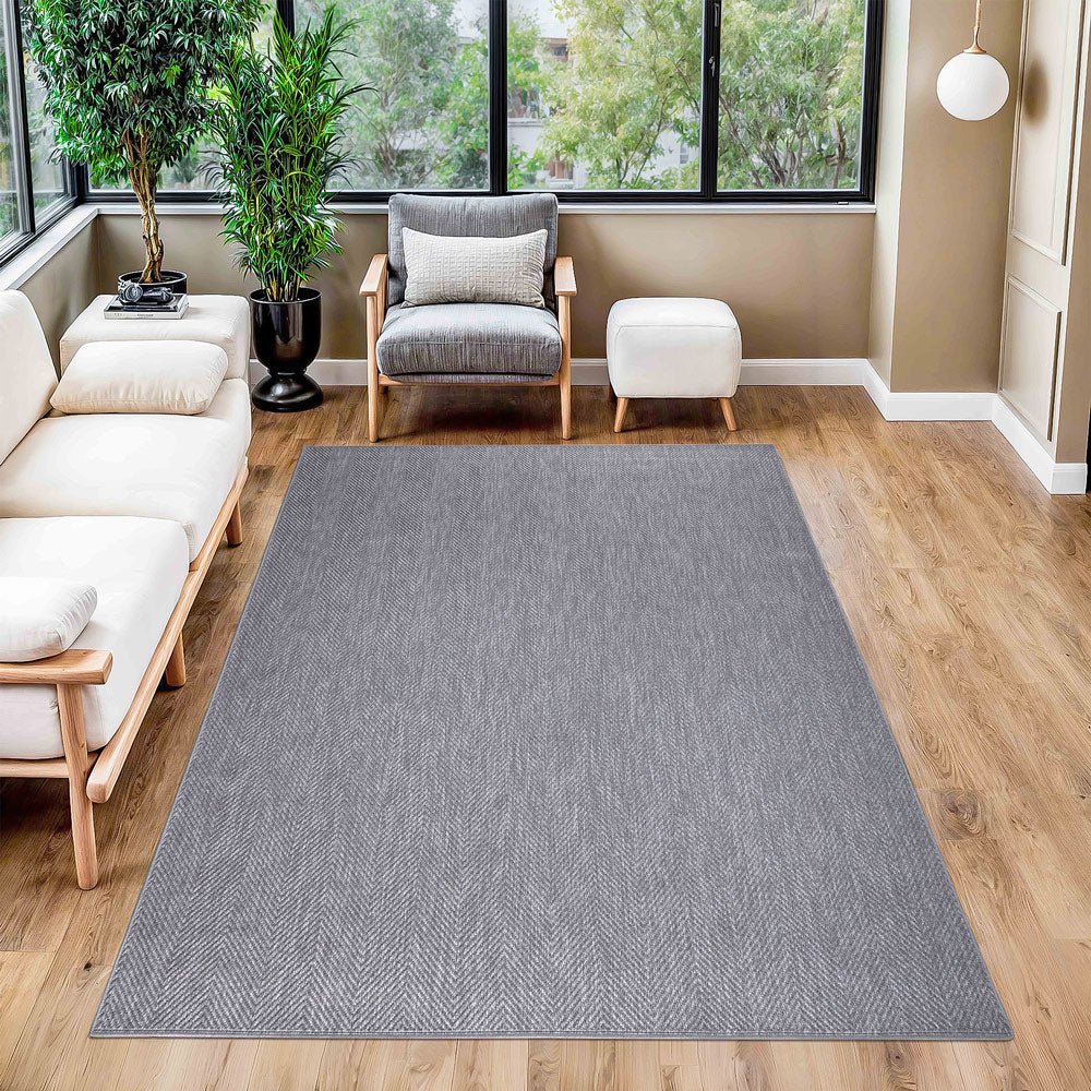 Swift Grey Modern Style Machine Washable Area Rug - The Rug Decor