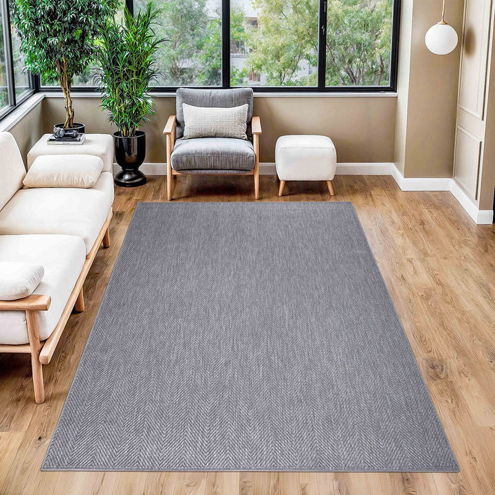 Swift Grey Modern Style Machine Washable Area Rug - The Rug Decor
