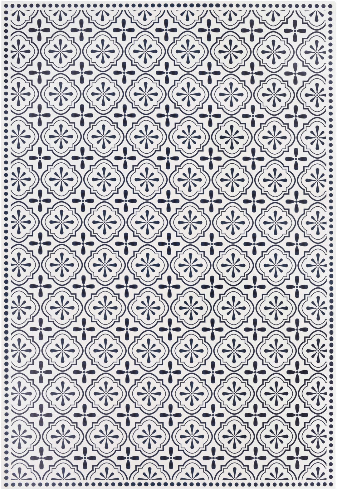 Swisshome White And Blue Modern Geometrical Design Area Rug - The Rug Decor
