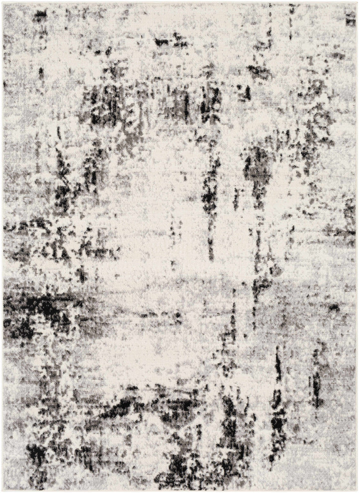 Swansboro Ivory And Black Modern Abstract Design Area Rug