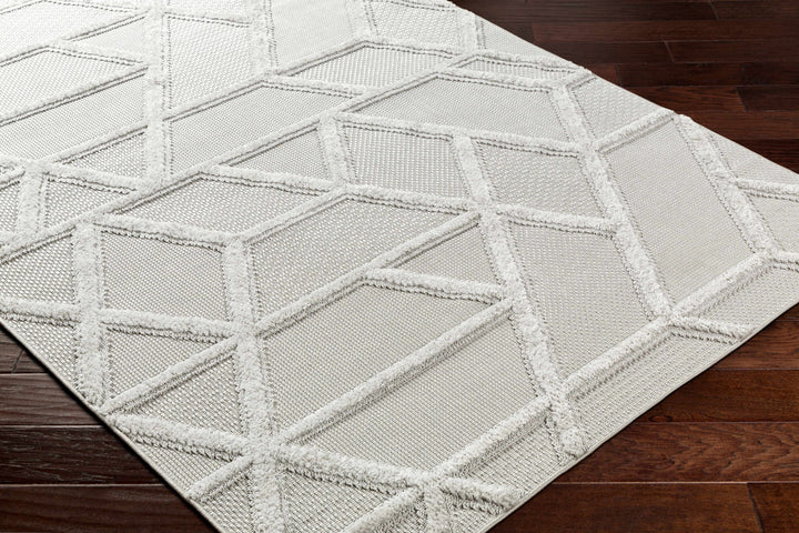 Cadak Gray Contemporary geometrical Design Outdoor Rug