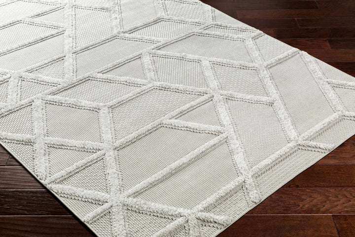 Cadak Gray Contemporary geometrical Design Outdoor Rug
