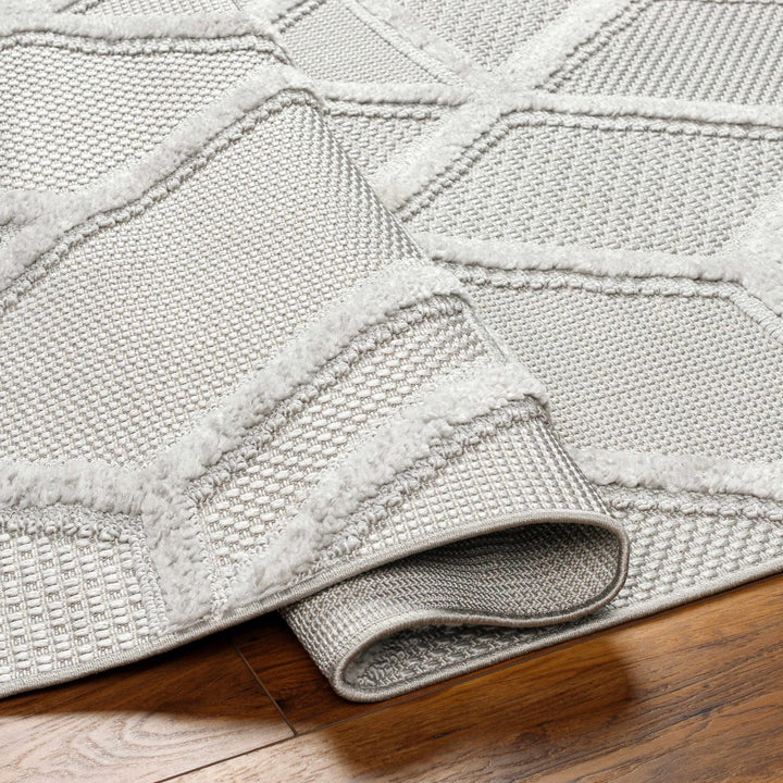 Cadak Gray Contemporary geometrical Design Outdoor Rug