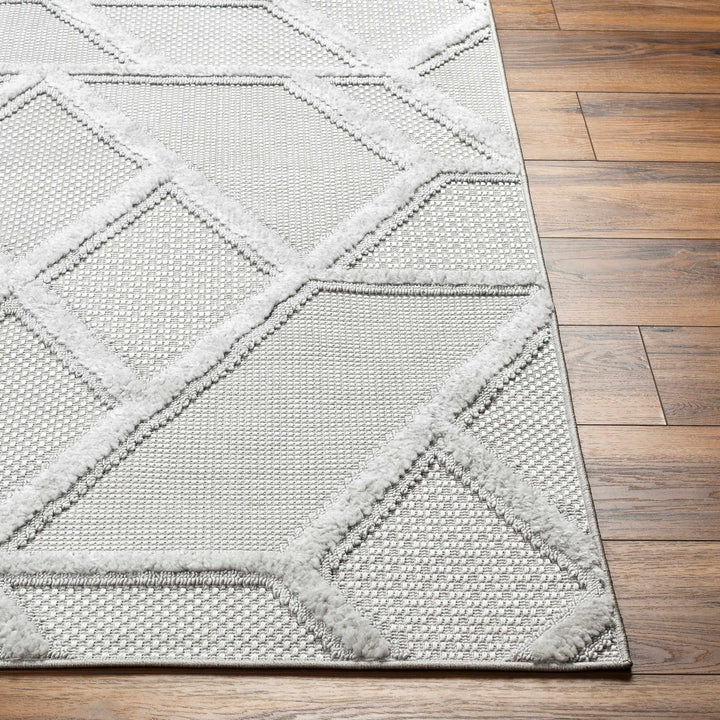 Cadak Gray Contemporary geometrical Design Outdoor Rug